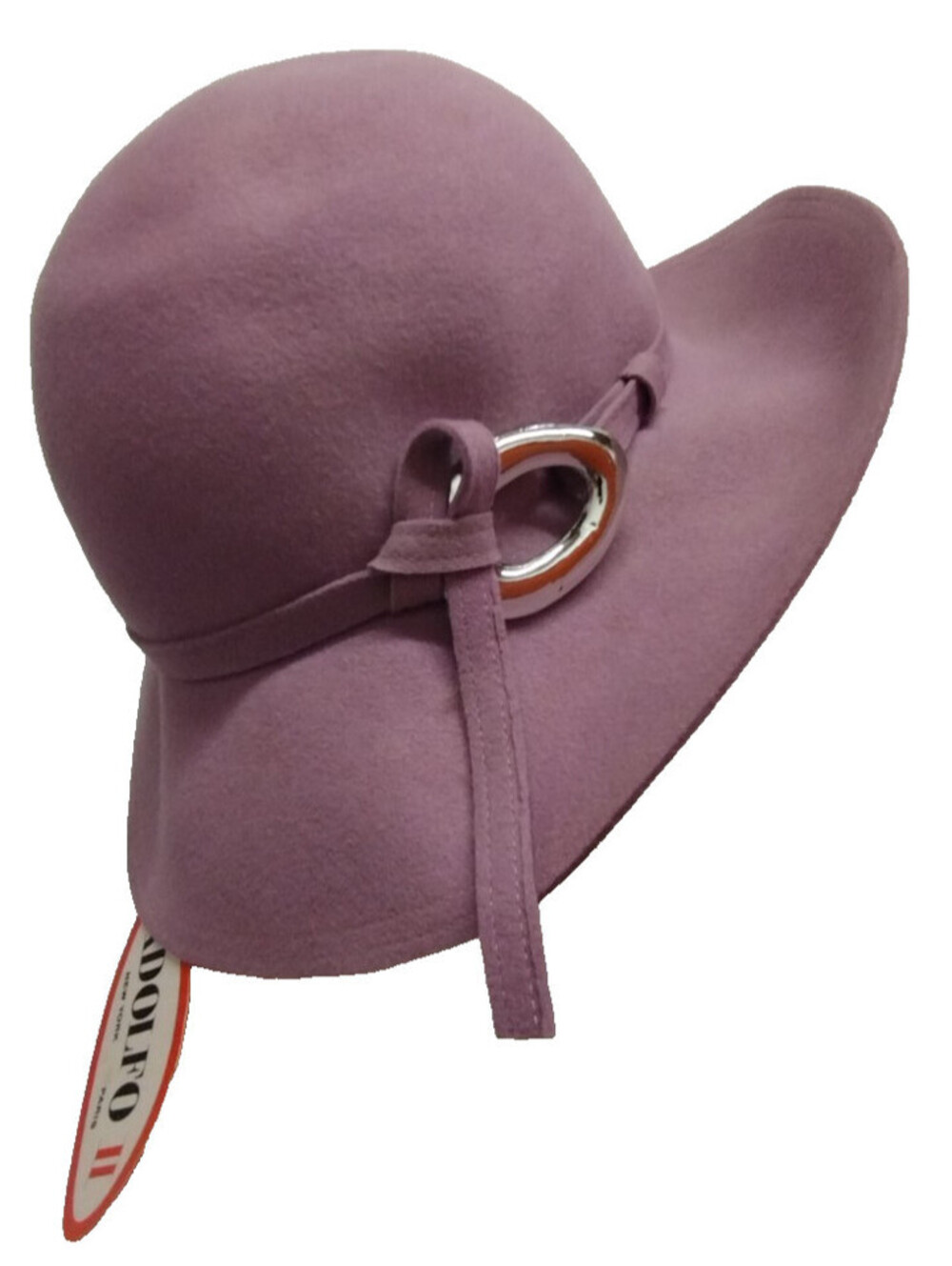 Vintage 1970s Adolfo II Lilac Wool Hat With Tags Hippie 70s Glam Disco NEW TAG